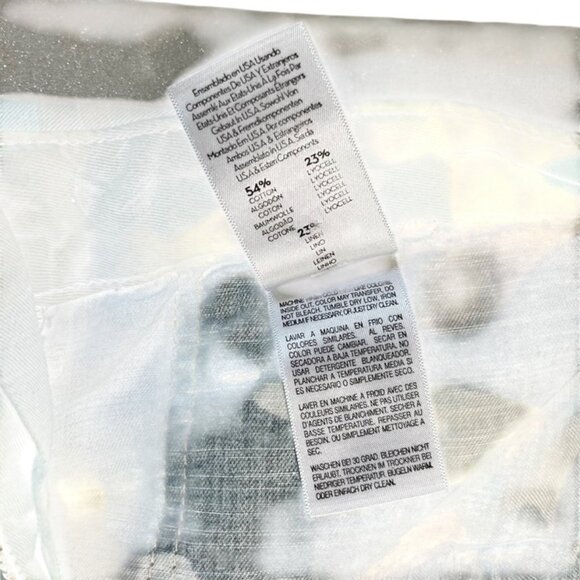 Mother women's pants 24 US 0 green camo print straight leg raw hem jeans - Picture 7 of 11